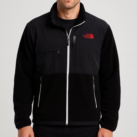 The North Face Men's Polartec Fleece Full Zip Jacket Black Size Large - Picture 1 of 6
